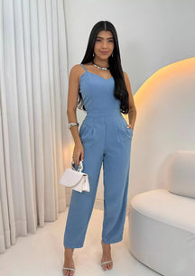 Conjunto Macacão + colete Vitoria alfaiataria feminina