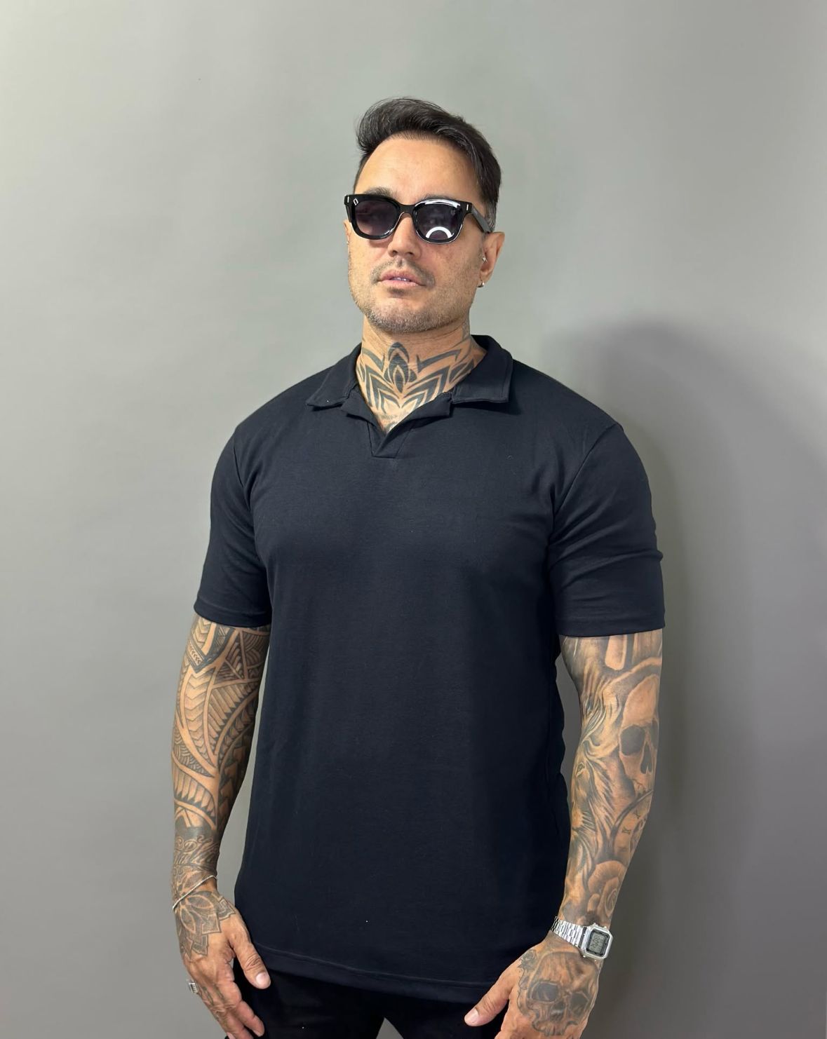 Camisa polo básica masculino