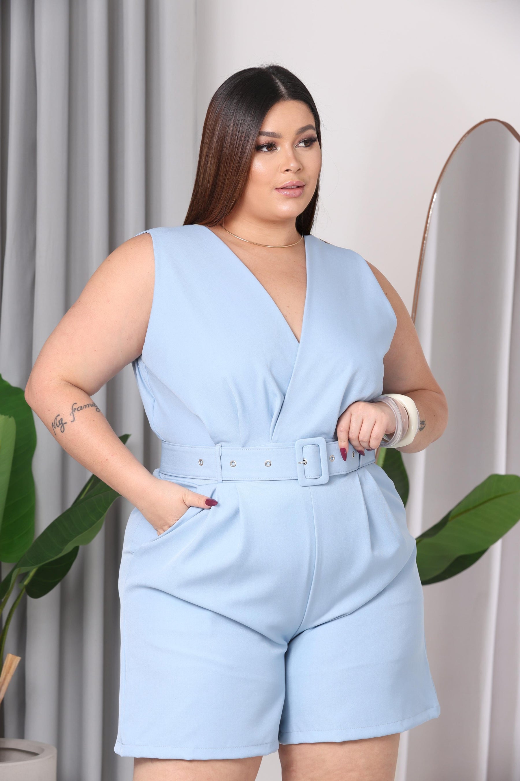 Macacão Regata Verão Plus Size Feminino