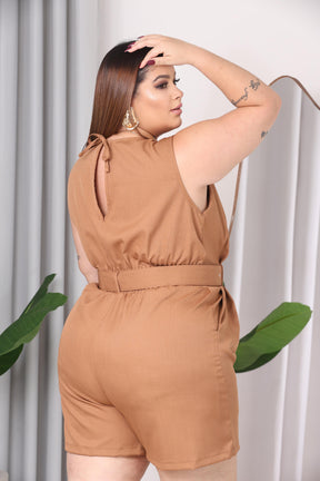 Macacão Regata Verão Plus Size Feminino