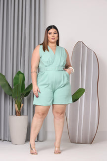 Macacão Regata Verão Plus Size Feminino
