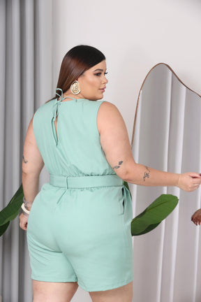 Macacão Regata Verão Plus Size Feminino