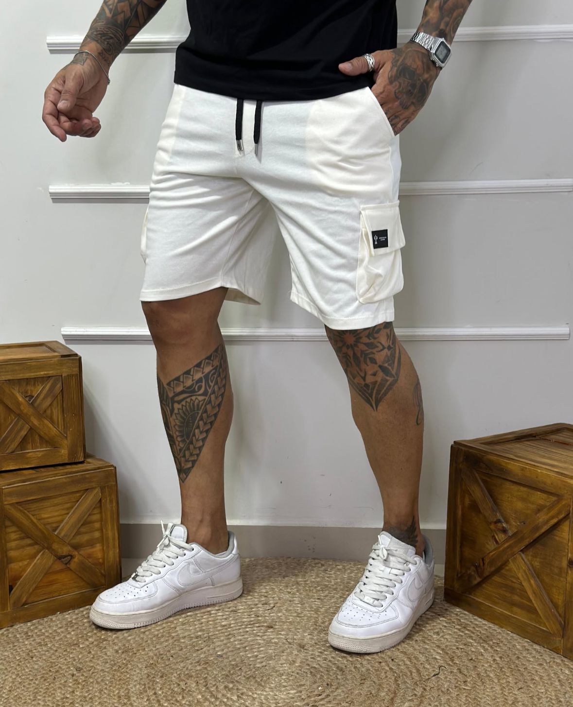 Shorts cargo masculino