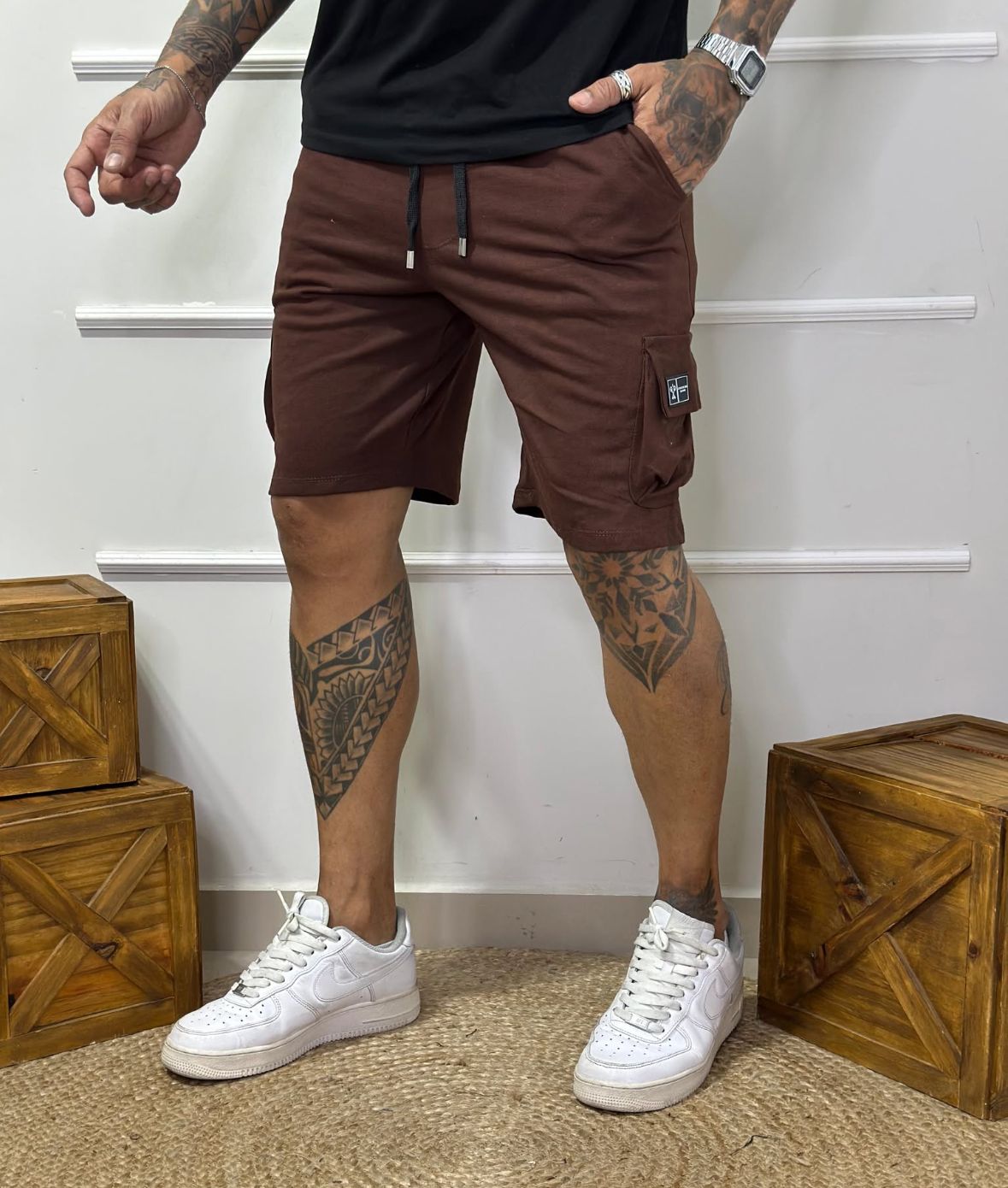 Shorts cargo masculino